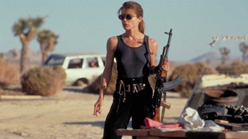 Linda Hamilton as Sarah Connor in Terminator 2: Judgment Day.
